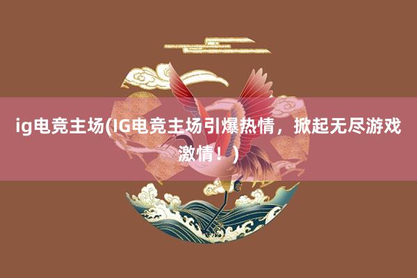 ig电竞主场(IG电竞主场引爆热情，掀起无尽游戏激情！)