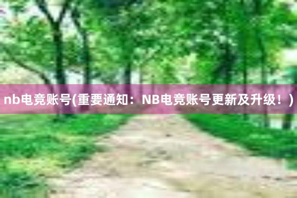 nb电竞账号(重要通知：NB电竞账号更新及升级！)