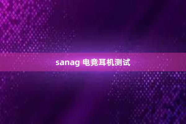 sanag 电竞耳机测试