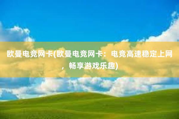 欧曼电竞网卡(欧曼电竞网卡：电竞高速稳定上网，畅享游戏乐趣)