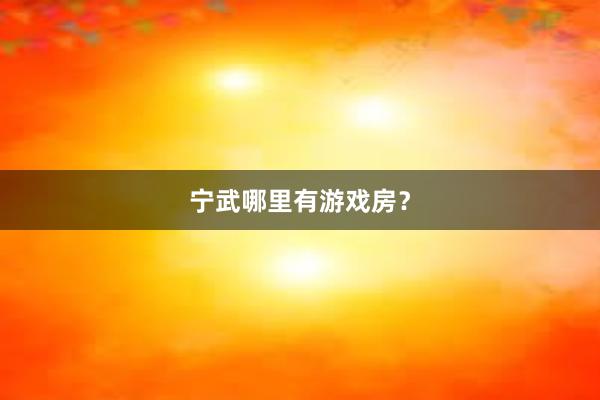 宁武哪里有游戏房？