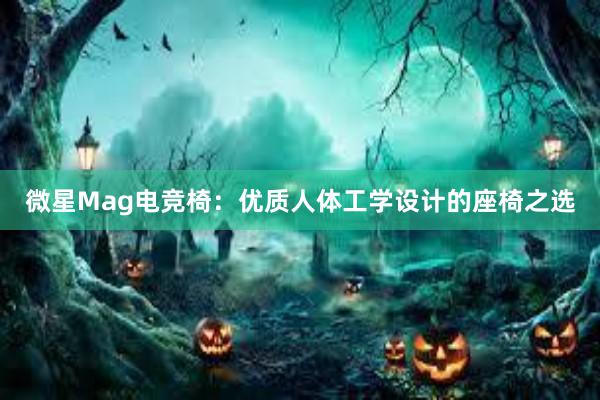 微星Mag电竞椅：优质人体工学设计的座椅之选